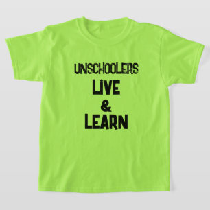 Les écoliers vivent et apprennent le T-shirt de l'
