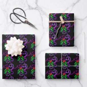Les Élégants Feuilles Holly Et Berries De Noël