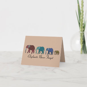 Les éléphants n'oublient jamais les cartes d'anniv