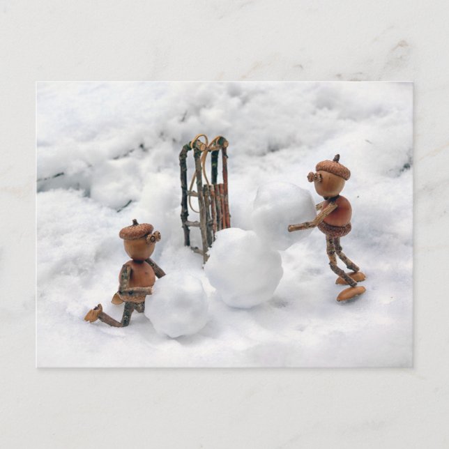 Les elfes d'Acorn construisent une carte postale h (Devant)