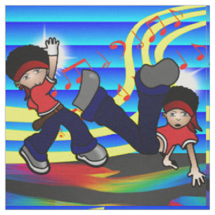 Les enfants de danse de hip hop impriment le tissu