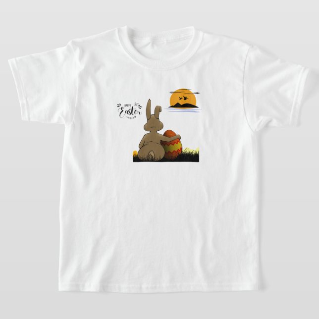 Les Enfants Joyeux T-shirt de Pâques (Poser)