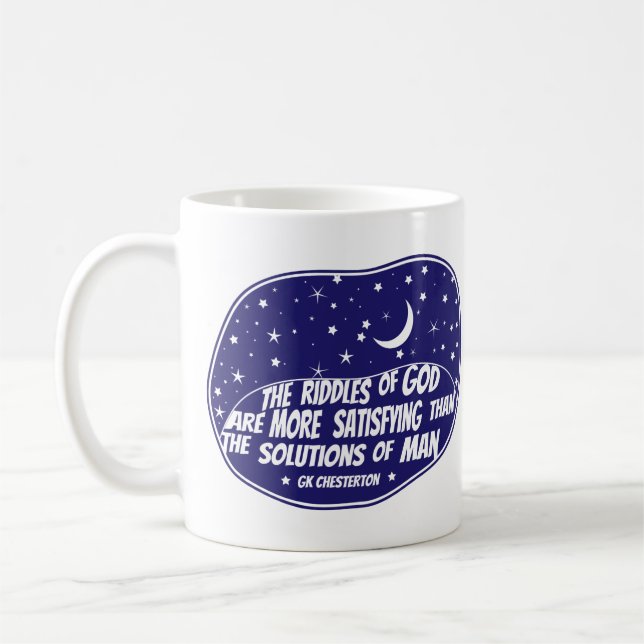 Les énigmes de Dieu - tasse de café de GK (Gauche)