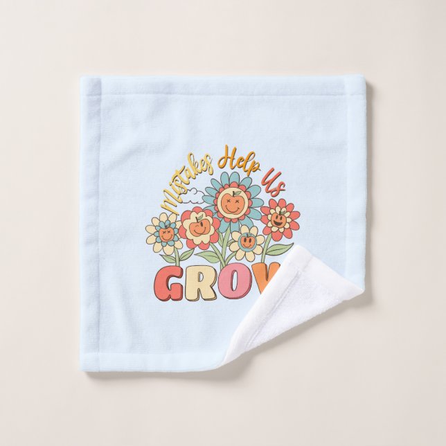 Les erreurs nous aident à grandir | Motivation flo (Gant de toilette)