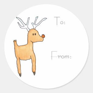 les étiquettes cadeaux Reindeer