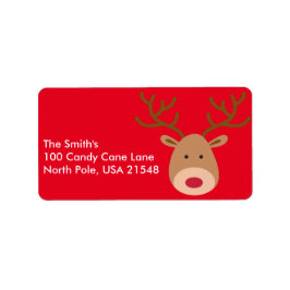 Les Étiquettes de adresse de rennes de Noël person