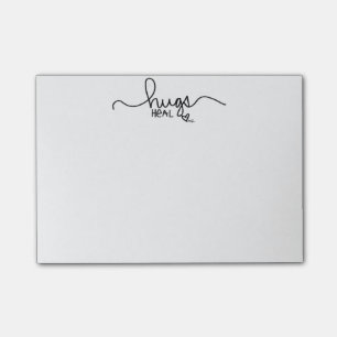Les étreintes guérissent des notes de post-it 4x