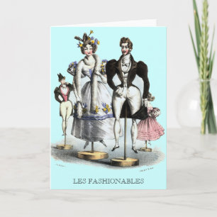 Les Fashionables von Charles Philipon Grußkarte Karte