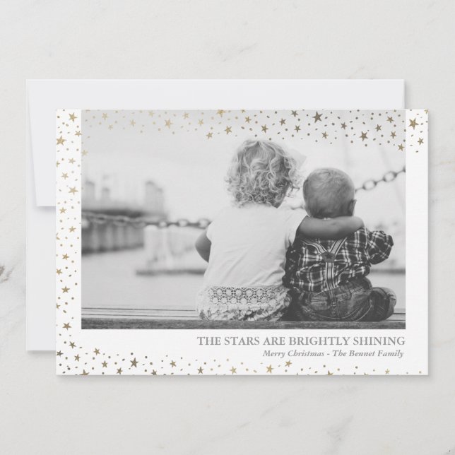 Les Faux Foil Stars Sont Une Carte De Vacances Lum (Devant)