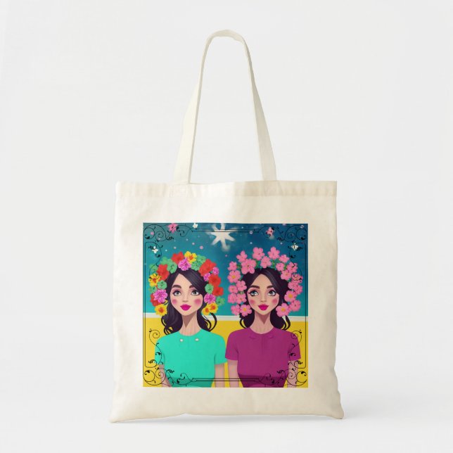 Les femmes au Sac fourre-tout en fleurs (Devant)
