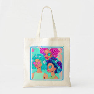 Les femmes avec Sac fourre-tout de fleurs