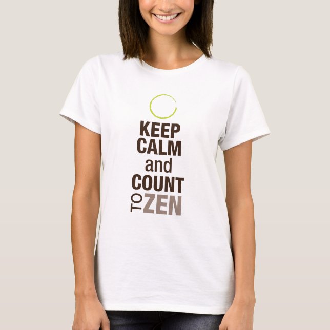 Les femmes gardent le T-shirt de calme et de zen (Devant)
