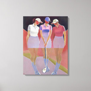 Les femmes golfeuses en toile étirée