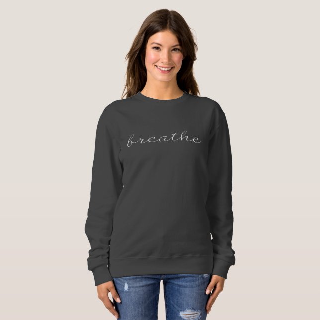 Les femmes respirent le sweatshirt dans le gris (Devant entier)