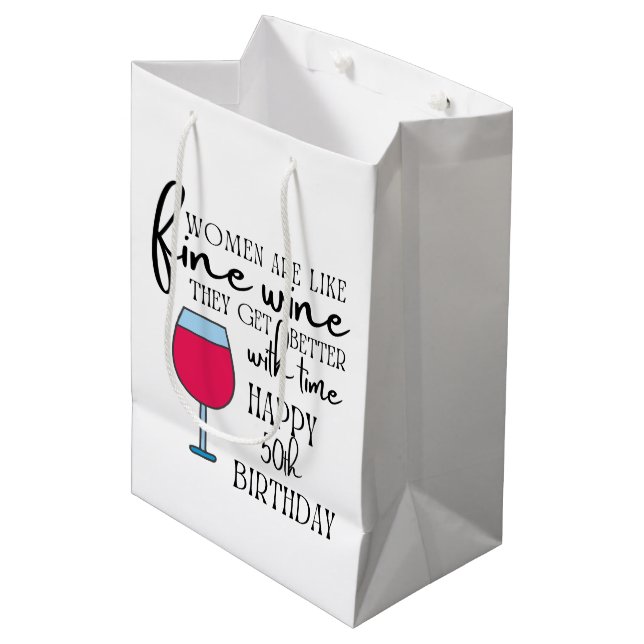 Les femmes sont comme le vin 50e anniversaire Sac  (Devant Angle)