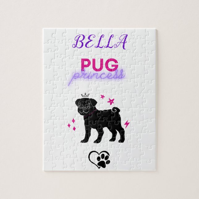 Les filles "CARLIN PRINCESS" puzzle personnalisé. (Vertical)