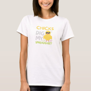 Les filles creusent mon T-shirt feuille de calcul
