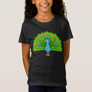 Les filles de paon affinent le Jersey T-shirt noir