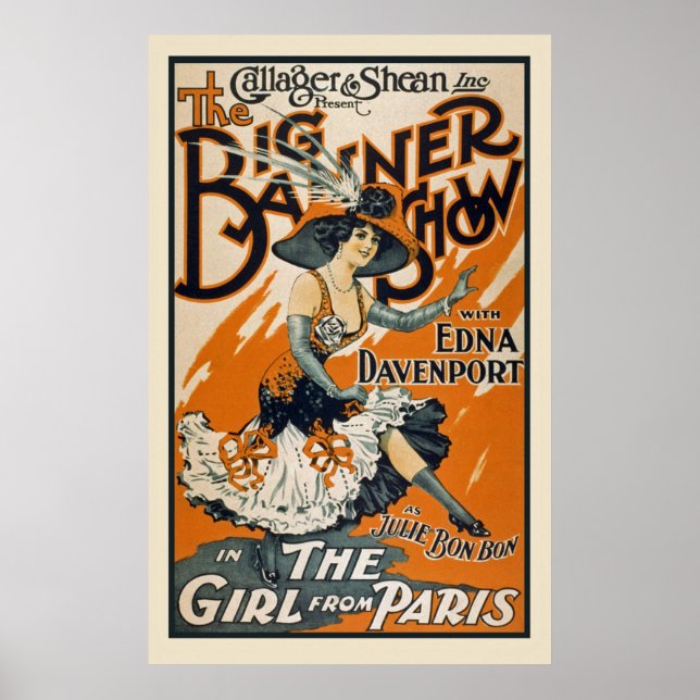Les filles de Paris Poster vintage (Devant)