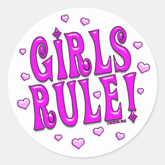 Les filles gouvernent ! Autocollants (Devant)