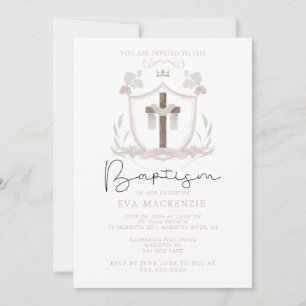 Les filles roses première invitation de baptême