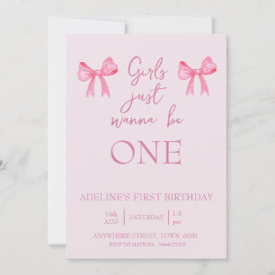 Les filles veulent être UN invitation rose.