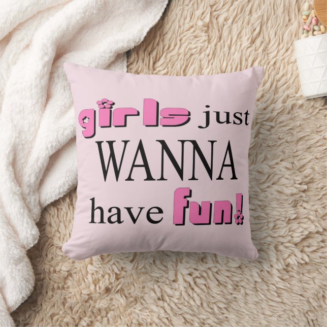 Les Filles Veux Juste S'Amuser ! Coussin décoratif (Couverture)