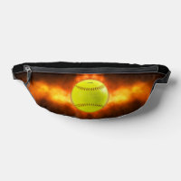 Les flammes de balle rapide de softball jaune de S