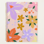 Les Fleurs 04 Retro farbenfrohe Floral Planer<br><div class="desc">Abstrakt Retro Blumendruck - Les Fleurs.</div>