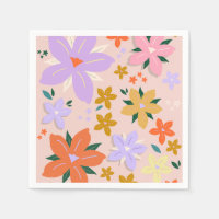 Les Fleurs 04 Retro farbenfrohe Floral