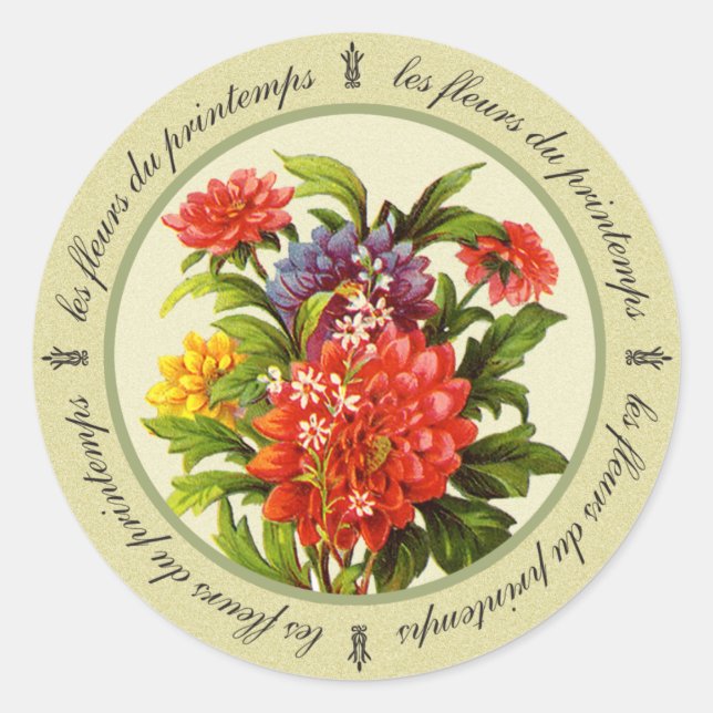 Les Fleurs du Printemps Aufkleber (Vorderseite)