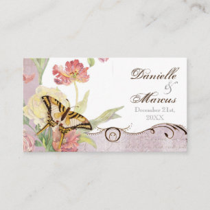 Les Fleurs Peony Rose Tulip Floral Blume Hochzeit Platzkarte