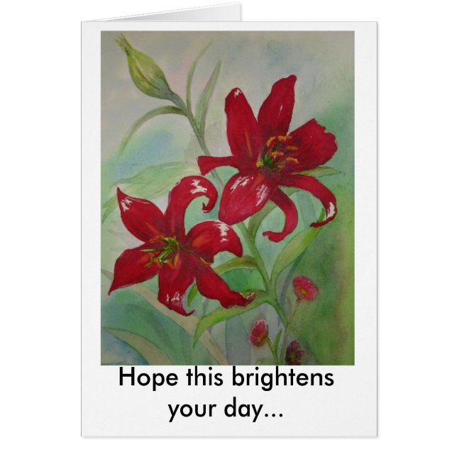 Les fleurs rouges brillantes éclairent votre jour (Devant)