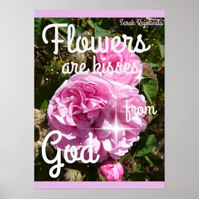 Les fleurs sont des baisers de Dieu Poster Inspira (Devant)