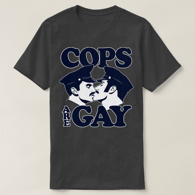 Les flics Sont Gay Long Sleeve TShirt (Design devant)