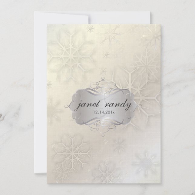 Les flocons de neige, les invitations aux mariages (Devant)