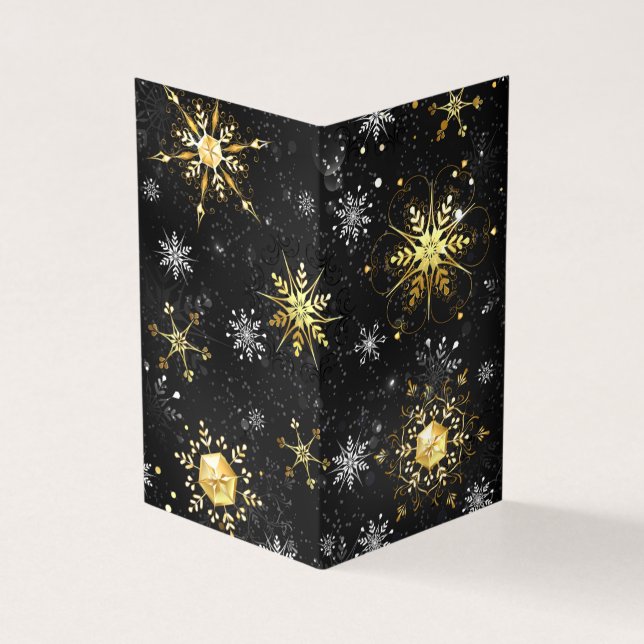 Les flocons dorés de Noël sur l'Arrière - plan noi (Outside)