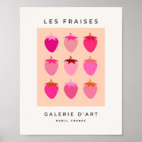 Les Fraises 02 Rosa und orange Preppy Erdbeeren