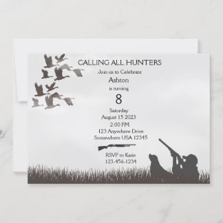 Les garçons Chasse Invitation