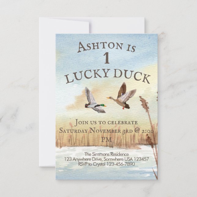 Les garçons Chasse Invitation (Devant)