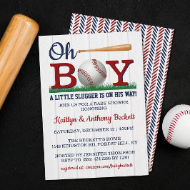 Les garçons de baseball Baby Shower Invitations