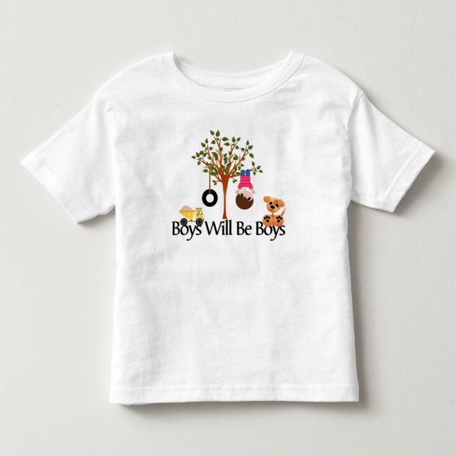 Les garçons seront des garçons ! T-shirt en jersey (Devant)