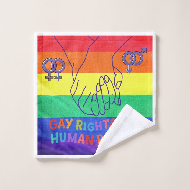 Les gays ont des droits (Gant de toilette)