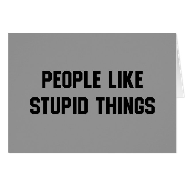 Les Gens Aiment Les Choses Stupides (Devant horizontal)