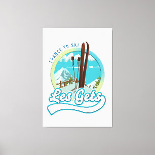 Les Gets france ski logo Leinwanddruck