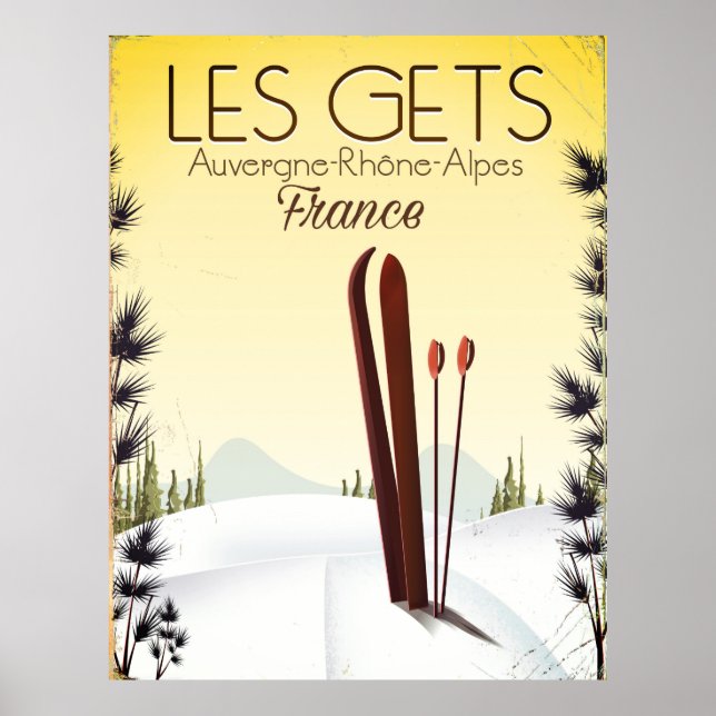 Les Gets France Skiposter Poster (Vorne)