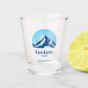 Les Gets Frankreich Skiferienort Schnapsglas