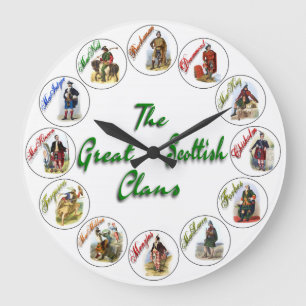 Les grands clans écossais style horloge deux