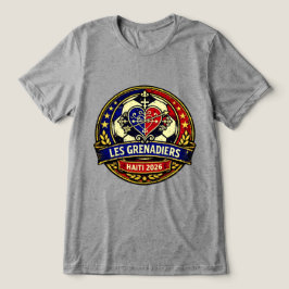 Les Grenadiers Haiti Fußball Vintage-Wappen Tri-Blend Shirt