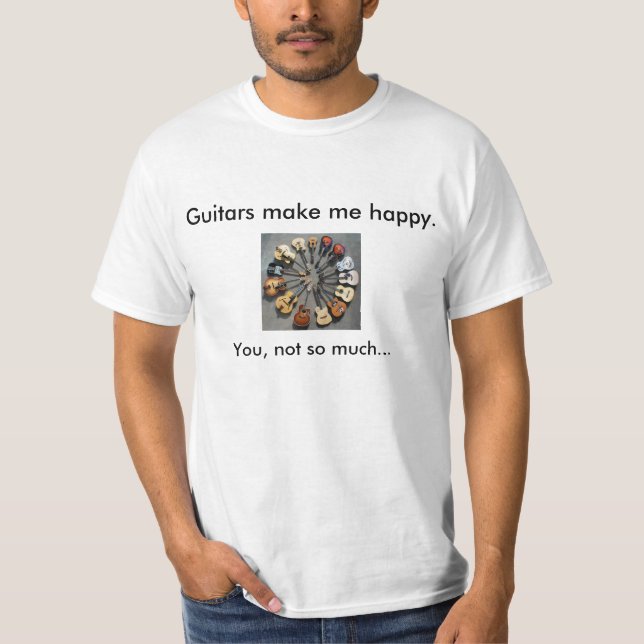 Les guitares me font le T-shirt heureux (Devant)